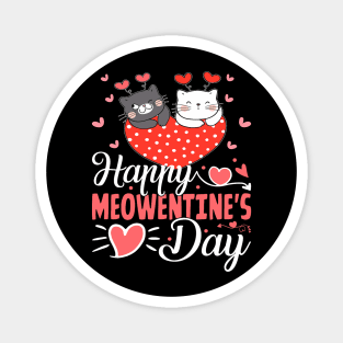 Cute Cat Happy Meowentines Valentines Day Girl Kitty Magnet